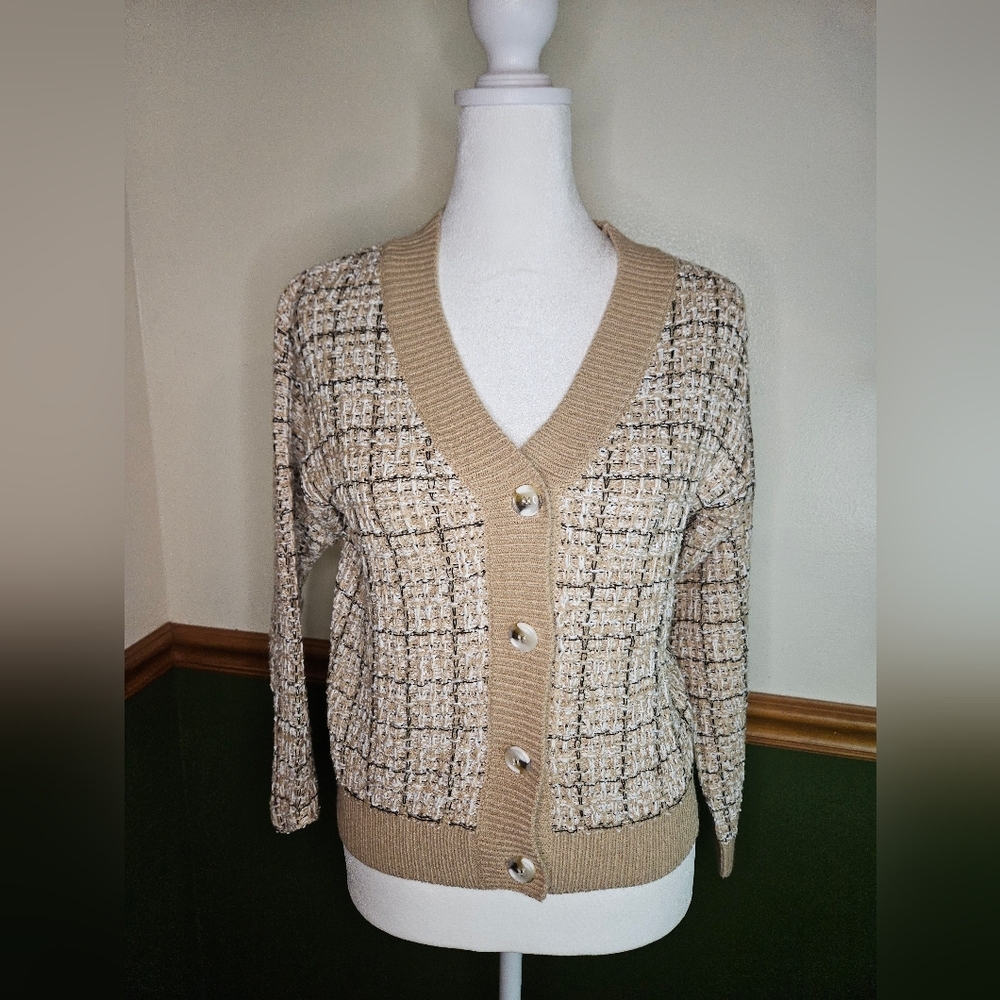 Womens XS Jessica Simpson Cardigan Tweed